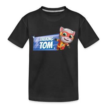 Talking Tom & Friends X Miraculous Superhéros Tom - T-shirt bio Premium Enfant - noir - Devant