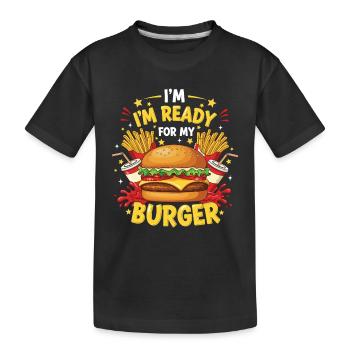 Burger Hamburger - T-shirt bio Premium Enfant - noir - Devant