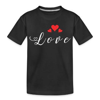 Love Heart Passion Feelings Declaration of Love - Kids' Premium Organic T-Shirt - black - Front