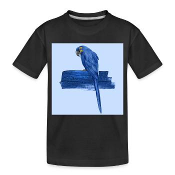 Perroquet bleu - T-shirt bio Premium Enfant - noir - Devant