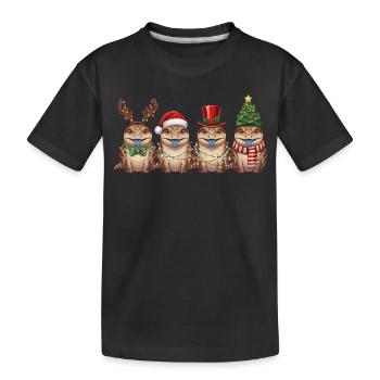 Lumières de Noël scinques à langue bleue - T-shirt bio Premium Enfant - noir - Devant