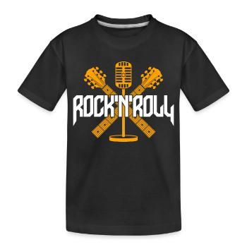 Guitares croisées du microphone RocknRoll - T-shirt bio Premium Enfant - noir - Devant