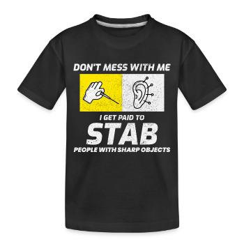 Praticien agréé en médecine traditionnelle chinoise, expert en aiguilletage - T-shirt bio Premium Enfant - noir - Devant