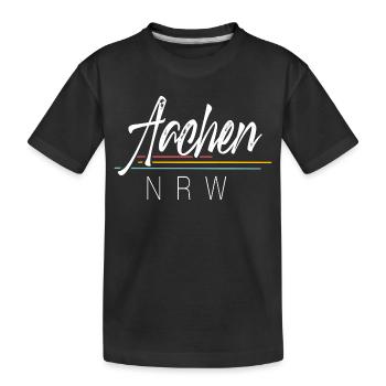 Aachen - Kinder Premium Bio T-Shirt - Schwarz - Vorne