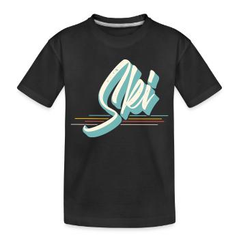 Ski - T-shirt bio Premium Enfant - noir - Devant