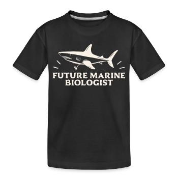 Futur étudiant en biologie marine - T-shirt bio Premium Enfant - noir - Devant