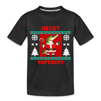 Pike Ruprecht Chemise de Noël moche Pêcheur drôle - T-shirt bio Premium Enfant - noir - Devant