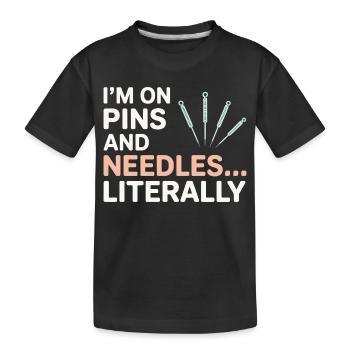 Je suis sur des fourmillements professionnels, acupuncteur professionnel - T-shirt bio Premium Enfant - noir - Devant
