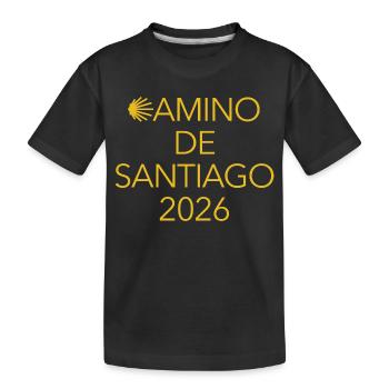 Buen Camino 2026 | Way of St. James, Pilgrims, Santiago - Kids' Premium Organic T-Shirt - black - Front