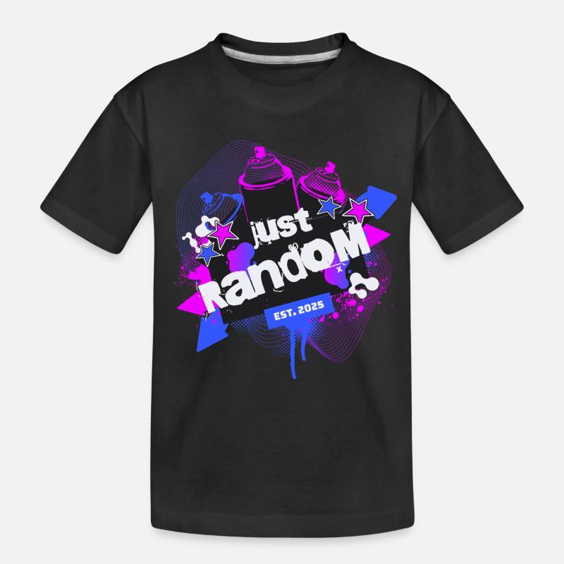Just Random Sprayer Art - Kinder Premium Bio T-Shirt - Schwarz