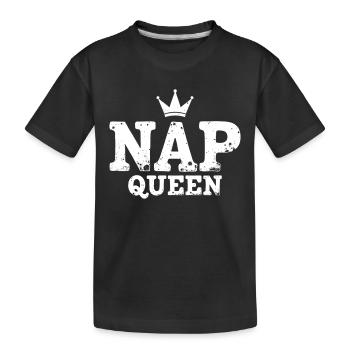 Déclaration de la Reine de la Sieste pour les lève-tard-là - T-shirt bio Premium Enfant - noir - Devant