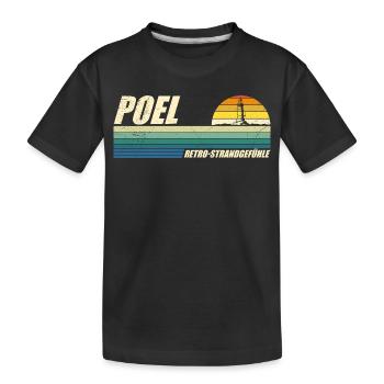 Mer Baltique SENTIMENTS RÉTRO DE PLAGE POEL Souvenier Drôle - T-shirt bio Premium Enfant - noir - Devant
