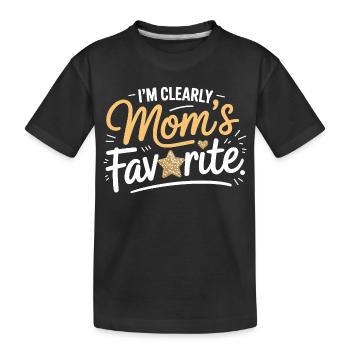 Le design d’étoile préféré de Maman - T-shirt bio Premium Enfant - noir - Devant