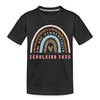 School Child 2026 - School Enrollment - First Grade - Kids' Premium Organic T-Shirt - black - Front
