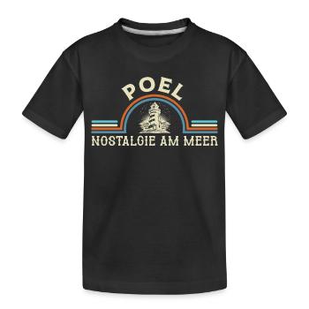 POEL NOSTALGIE AU BORD DE LA MER Poel Souvenier Drôle - T-shirt bio Premium Enfant - noir - Devant