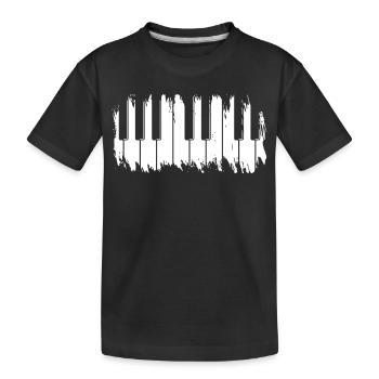 Claviers de piano grunge - T-shirt bio Premium Enfant - noir - Devant