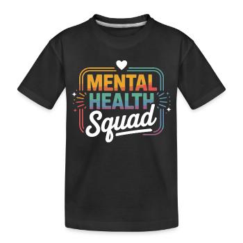 T-shirt arc-en-ciel de l’équipe de santé mentale - T-shirt bio Premium Enfant - noir - Devant