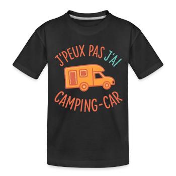 Ich kann nicht. Ich habe einen Wohnmobil. - Kinder Premium Bio T-Shirt - Schwarz - Vorne