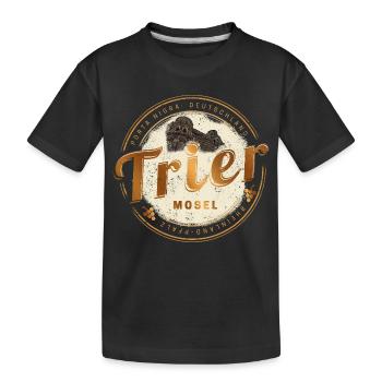 Trier Vintage Mosel Rheinland-Pfalz Deutschland - Kinder Premium Bio T-Shirt - Schwarz - Vorne
