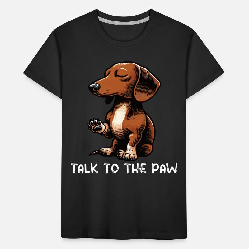 Parlez au propriétaire de teckel patte teckel propriétaire de teckel propriétaire de teckel T-shirt bio Premium Enfant