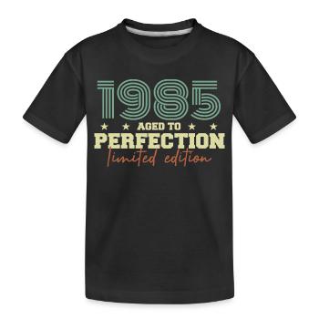 1985 - Kinder Premium Bio T-Shirt - Schwarz - Vorne