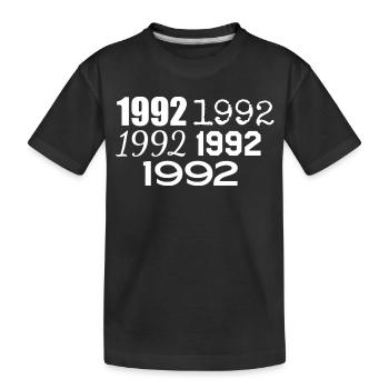 1992 - Kids' Premium Organic T-Shirt - black - Front