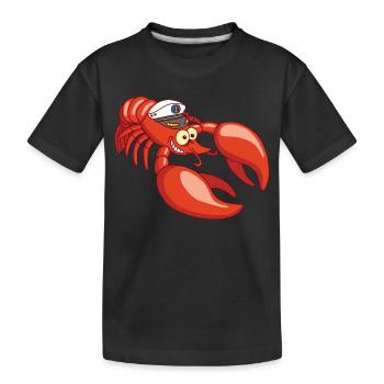 Captain Lobster - Kinder Premium Bio T-Shirt - Schwarz - Vorne