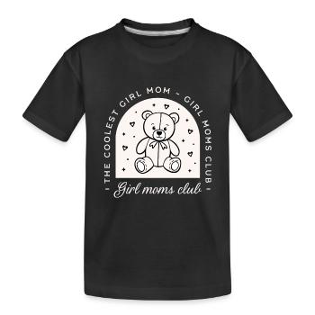 Girl mom club funny the coolest mother group - Kids' Premium Organic T-Shirt - black - Front