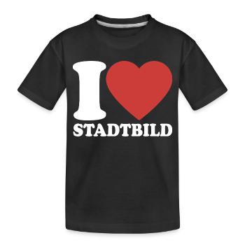 J’adore le paysage urbain - pour la diversité et la tolérance - T-shirt bio Premium Enfant - noir - Devant