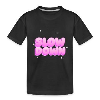 Plus lentement - T-shirt bio Premium Enfant - noir - Devant