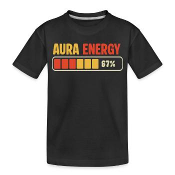 Aura Energy 67 Meme Funny Gen Alpha Six Seven 67 - T-shirt bio Premium Enfant - noir - Devant