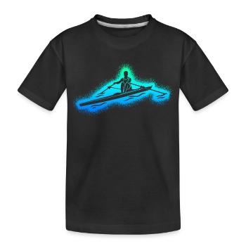 Rame Canots Hommes Garçons Enfants Rameurs - T-shirt bio Premium Enfant - noir - Devant