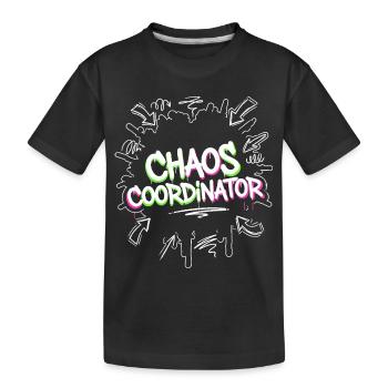 Chaos Coordinator - Kids' Premium Organic T-Shirt - black - Front