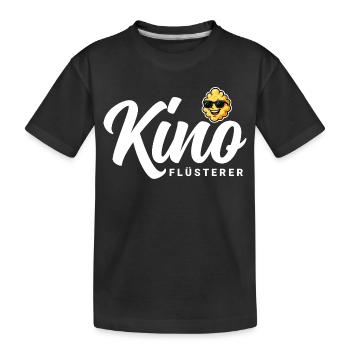Kino Flüsterer - Kinder Premium Bio T-Shirt - Schwarz - Vorne