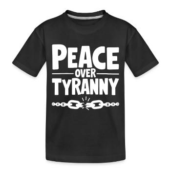 La paix contre la tyrannie se brise la chaîne - T-shirt bio Premium Enfant - noir - Devant