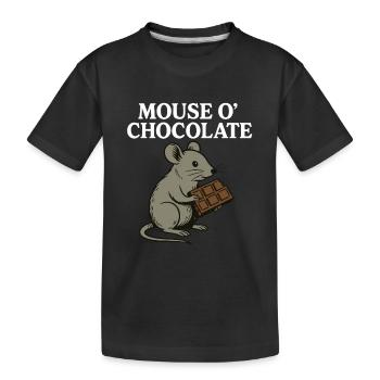 Mouse o’Chocolate Jeu de mots drôle Mouse - T-shirt bio Premium Enfant - noir - Devant