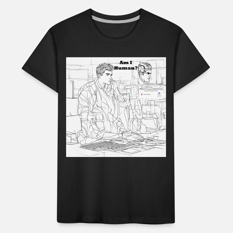 Mensch oder Roboter Kinder Premium Bio T-Shirt