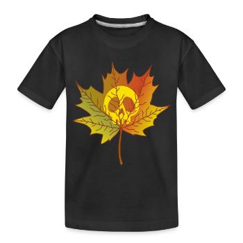 Dead leaf - Kids' Premium Organic T-Shirt - black - Front