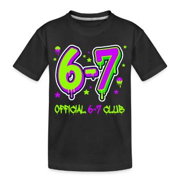 Official 6-7 Club - Kids' Premium Organic T-Shirt - black - Front
