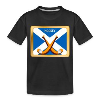 Schottisches Eishockey - Kinder Premium Bio T-Shirt - Schwarz - Vorne
