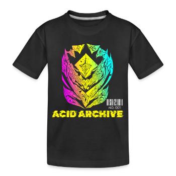Acid Archive Cyber Sigilism Thermal Y2K Techno - Kids' Premium Organic T-Shirt - black - Front