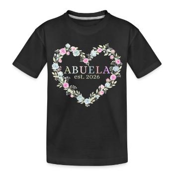 Sie ist Großmutter. 2026 Geschenk für Großmütter - Kinder Premium Bio T-Shirt - Schwarz - Vorne