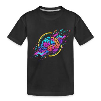 Cerveau IA - T-shirt bio Premium Enfant - noir - Devant