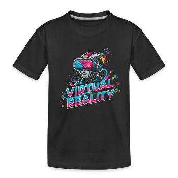 Virtual Reality SciFi - Kids' Premium Organic T-Shirt - black - Front