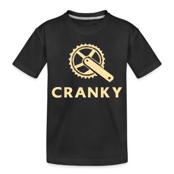 Grummelig Cranky Fahrrad Kurbel Motiv - Kinder Premium Bio T-Shirt - Schwarz - Vorne