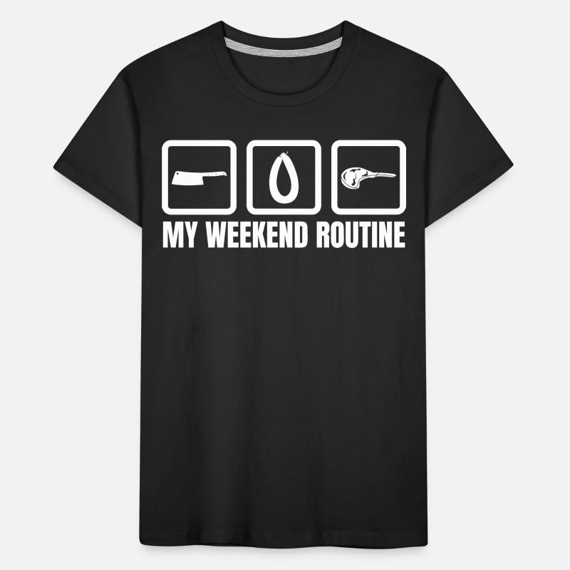 Routine du week-end chez le boucher T-shirt bio Premium Enfant