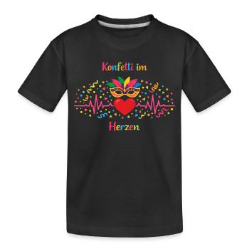 Konfetti Karneval Kostüm Fasching Fastnacht Lustig - Kinder Premium Bio T-Shirt - Schwarz - Vorne