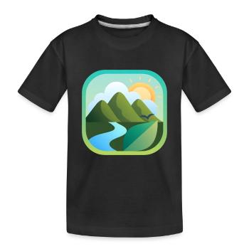 Randonnée, nature et montagnes - T-shirt bio Premium Enfant - noir - Devant