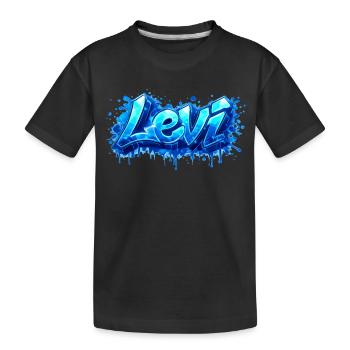 LEVI GRAFFITI NAME FOR PERFECT GIFT PRINTABLE  - T-shirt bio Premium Enfant - noir - Devant