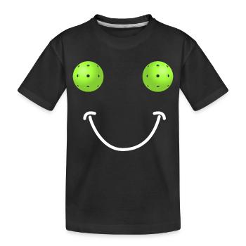 Visage Heureux Pickleball - T-shirt bio Premium Enfant - noir - Devant